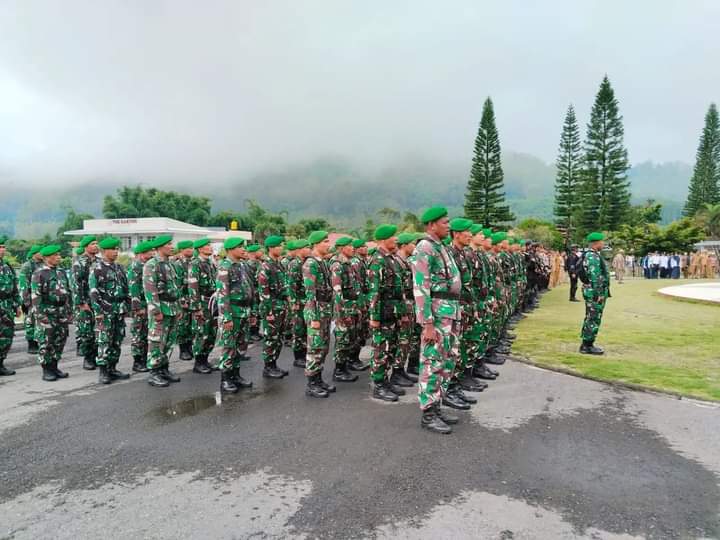 Prajurit Kodim 1625/Ngada Ikuti Apel Gelar Pengawas Pemilu 2024