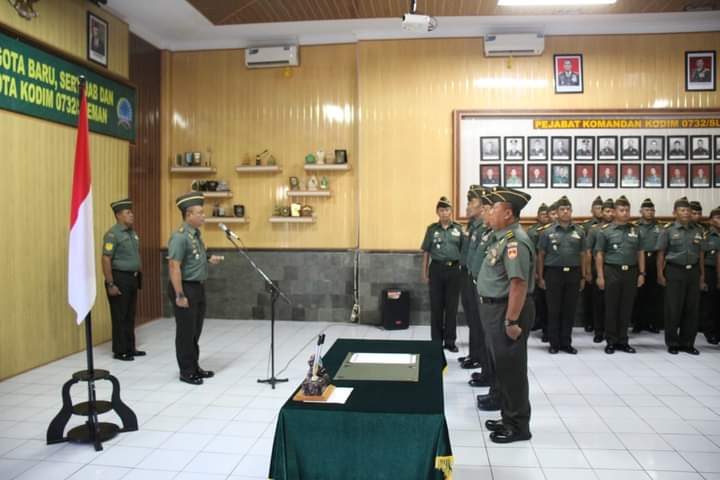 Dandim 0732/Sleman Pimpin Korp Raport Alih Tugas dan Penerimaan Anggota Baru