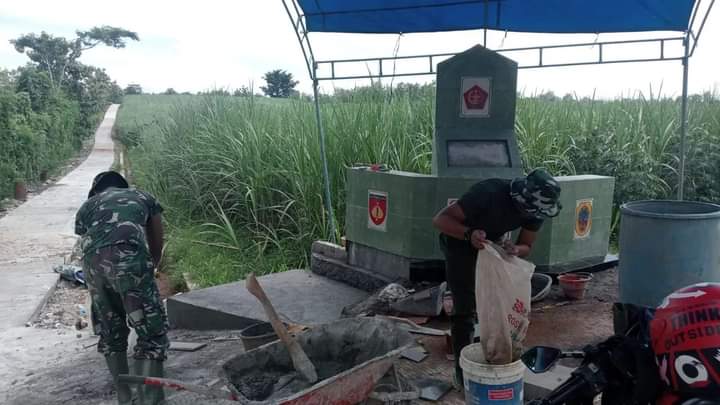 Tugu Prasasti TMMD Reguler 119 Hampir Rampung Digarap, Ini Penampakannya