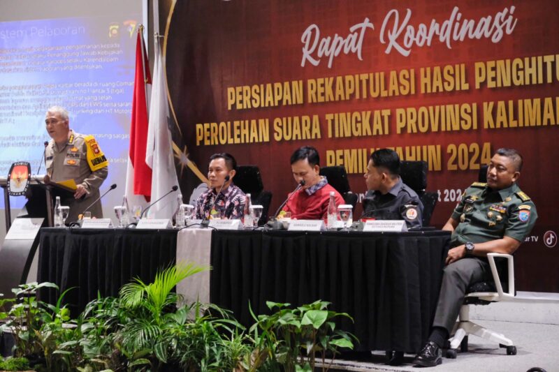 Polda Kalbar Paparkan Kesiapan Pengamanan Rekapitulasi Penghitungan Cepat Perolehan Suara Tingkat Provinsi Kalbar Pemilu 2024