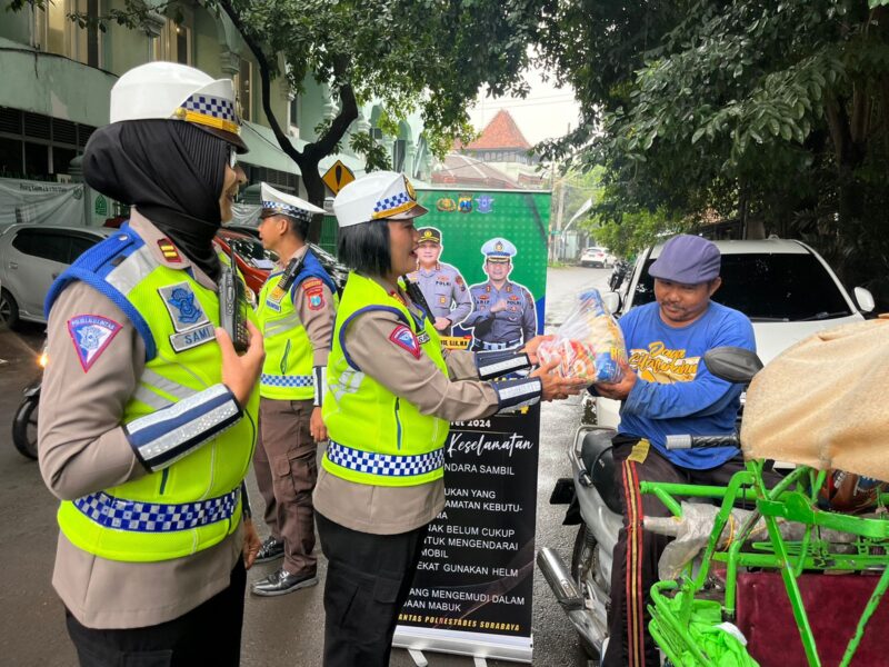 Satlantas Polrestabes Surabaya Laksanakan Gebyar Sosialisasi Ops Keselamatan