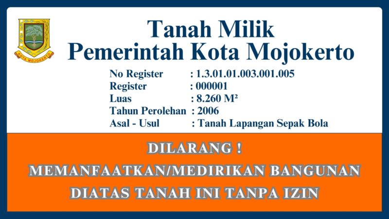 Pemerintah Mojokerto Sahkan Tanah Lapangan Juritan sebagai Milik Kota