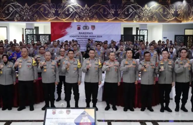 KAPOLDA JABAR BUKA RAKERNIS BIRO LOGISTIK POLDA JABAR T.A 2024