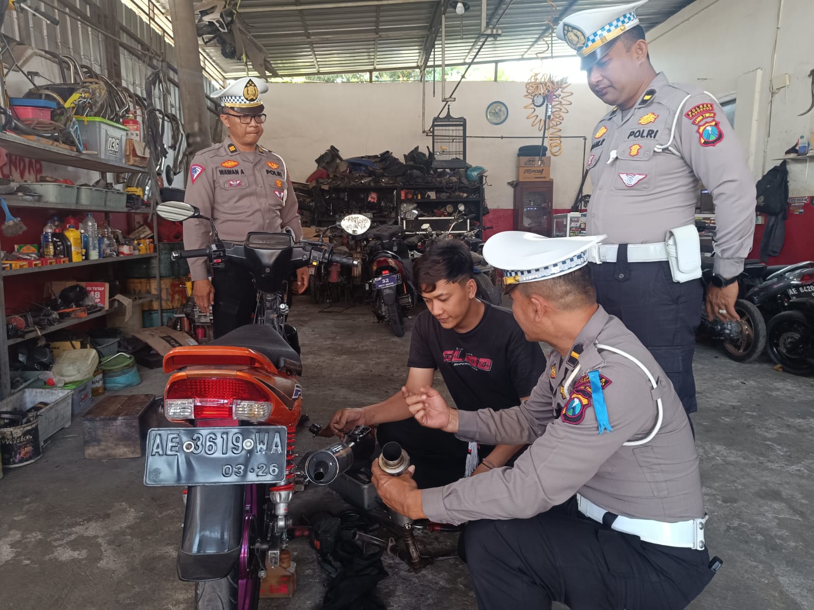 Sosialisasi Ops Patuh Semeru 2024, Polres Ponorogo Tegaskan Larangan Penggunaan Knalpot Tidak Sesuai Spectek