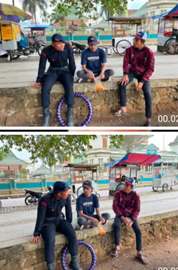 ANGGOTA SAT BRIMOB POLDA JABAR BERIKAN HIMBAUAN KEPADA REMAJA TERKAIT PERGAULAN BEBAS