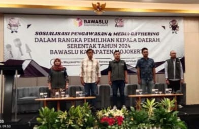 Bawaslu Kabupaten Mojokerto Gelar Sosialisasi Pengawasan Dan Media Gathering Untuk Pilkada Serentak 2024