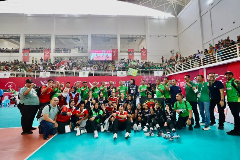 Tim Voli Putri Jatim Maju Final Setelah Taklukkan Tim Voli Jakarta 3 - 1 di Semifinal PON XXI Medan