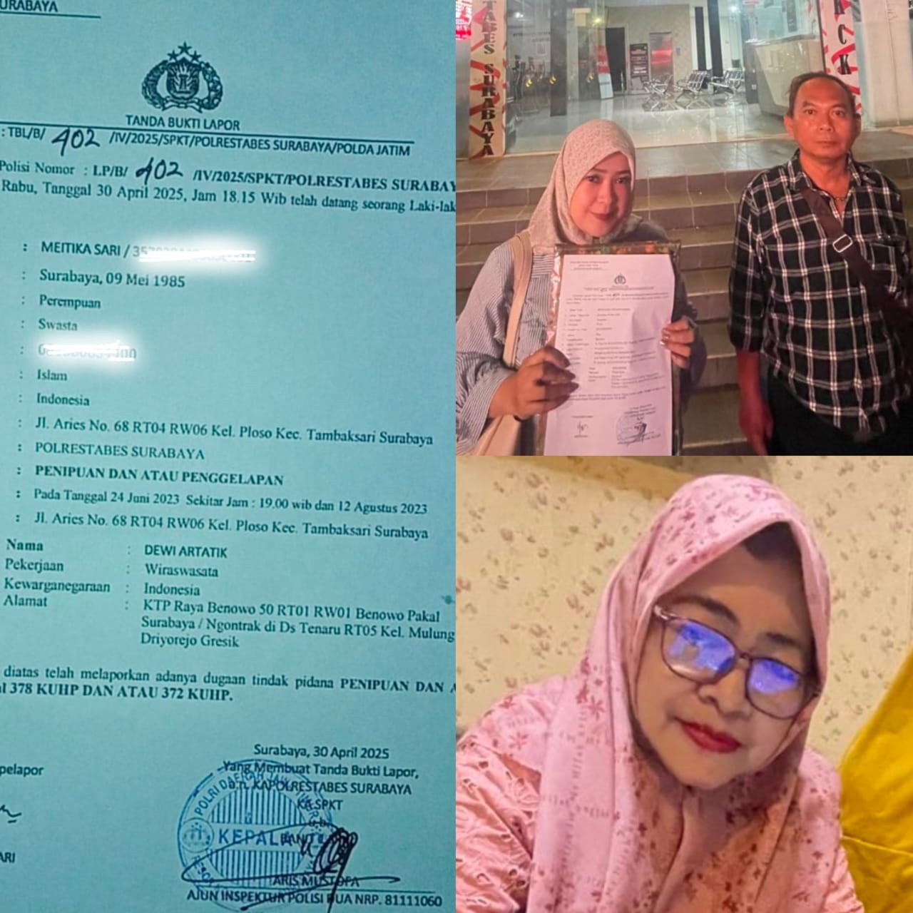 Pengusaha Catering di Gresik Dilaporkan Polisi Terkait Kasus Dugaan Penipuan dan Penggelapan