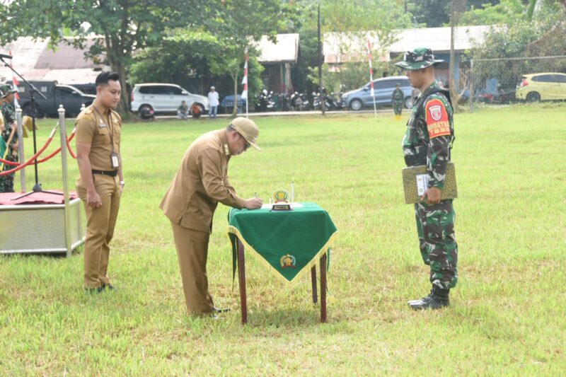 TMMD Ke-124 Resmi Dibuka di HST, Sinergi TNI-Pemkab Pacu Pembangunan Desa