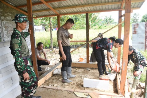 Indahnya Kebersamaan: TNI-Polri Bersatu Padu di TMMD HST