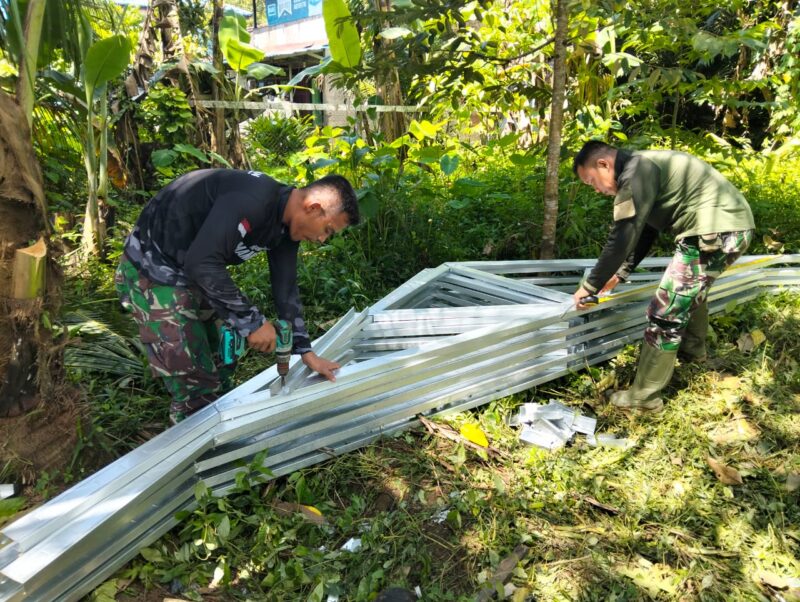 Satgas TMMD Kodim HST Genjot Penyelesaian Rehab RTLH Milik Warga Pengambau Hilir Luar