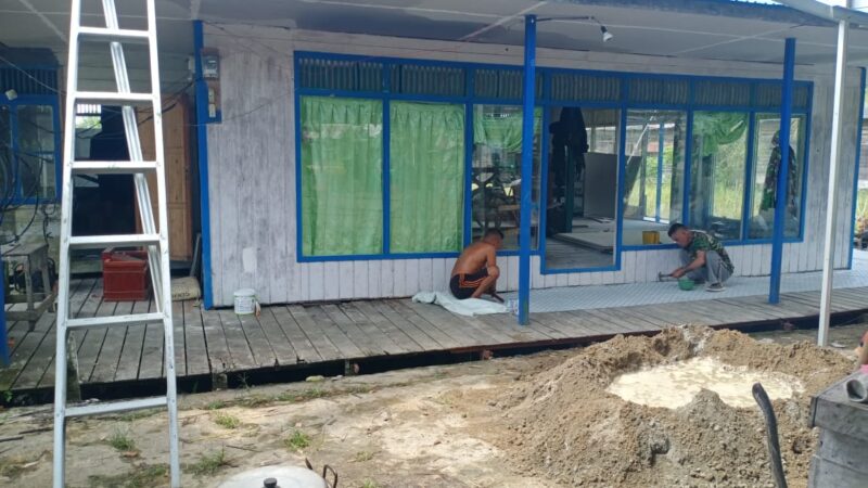 Pacu Target TMMD: Satgas Kodim 1002/HST Genjot Pengecoran Lantai Langgar Darussalam