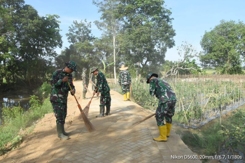 TMMD ke-124 Kodim 1002/HST Fokus Pembangunan Jalan 1030 Meter di Pengambau Hilir Luar