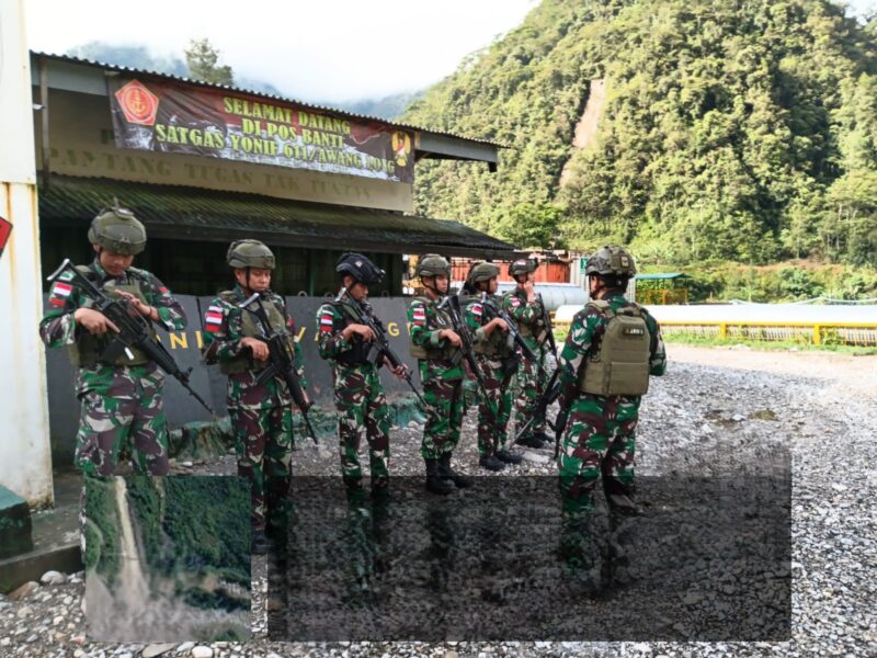 Bentuk Kepedulian, Satgas Pam Obvitnas PT Freeport Indonesia Yonif 611/Awang Long, Gelar Jumat Berkah Berbagi Makanan