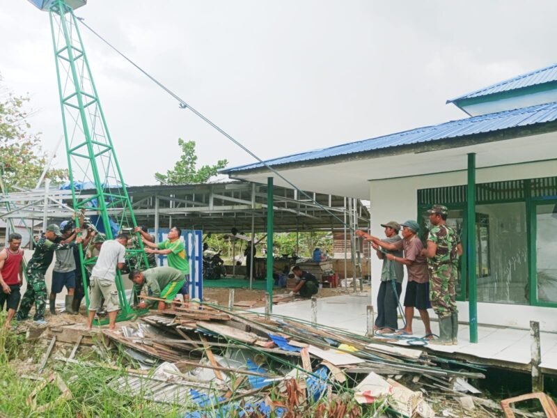 Jelang Penutupan TMMD ke-124 Kodim 1002/HST, Rehab Langgar Darussalam Dikebut