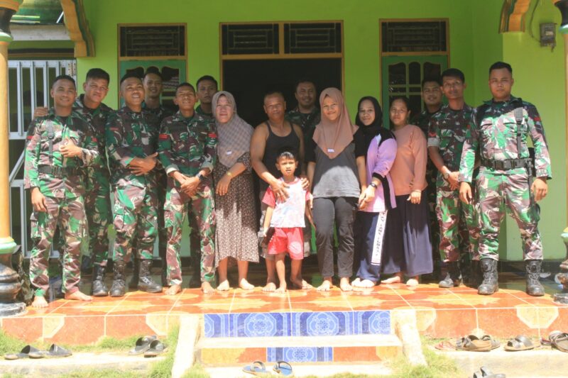 Sering Bersama Kepulangan Anggota Satgas TMMD Ke-124 Membuat Warga Desa Gunung Melati Sedih