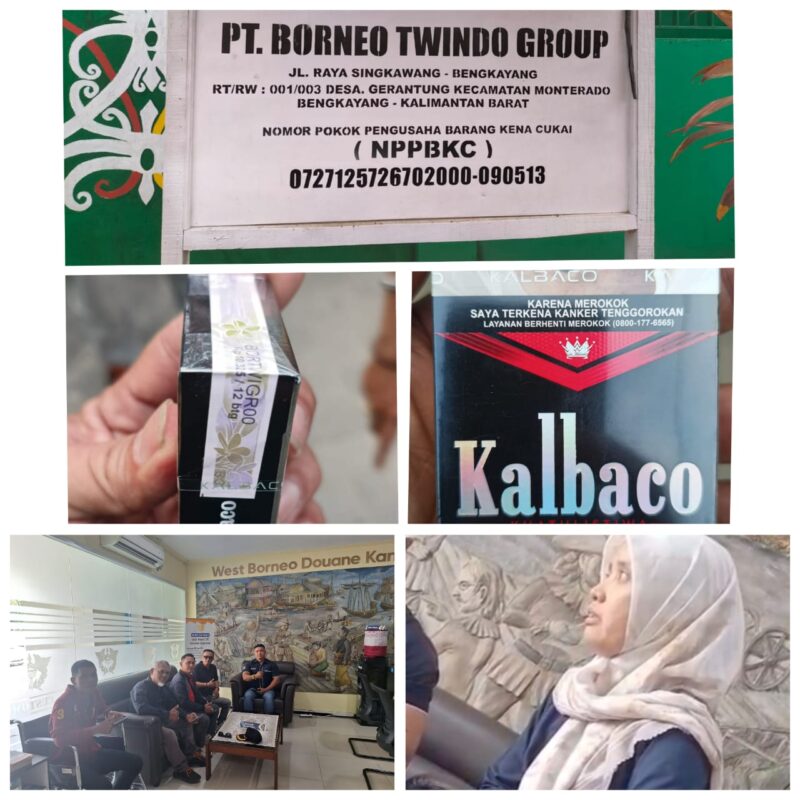 Diduga Salah Peruntukan Pita Cukai, Gudang Rokok Kalbaco di Bengkayang Disorot Tim Media Centre Indonesia Kalbar