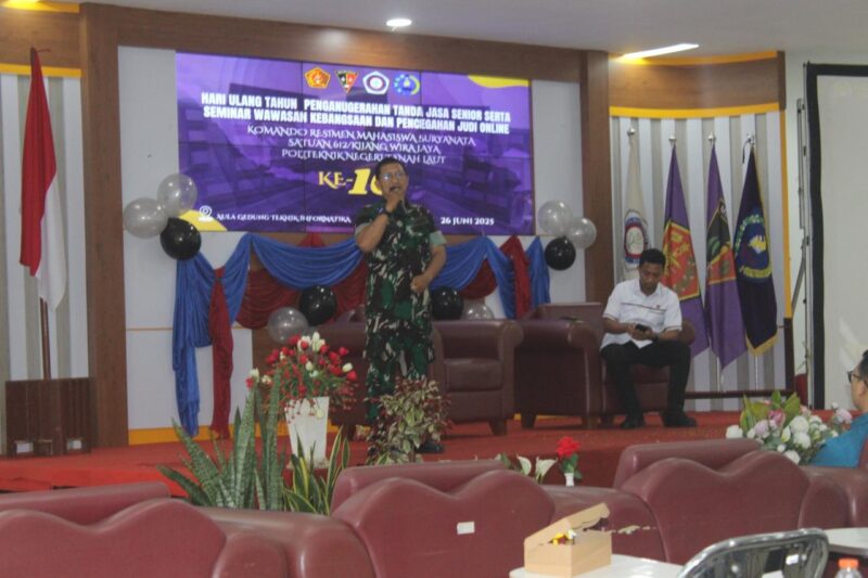 Personel Kodim, 1009/Tla Memberikan Materi Wawasan Kebangsaan Kepada Mahasiswa Politala