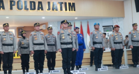 Polda Jawa Timur Ikuti Upacara Pemuliaan Nilai – nilai Luhur Tribrata Sambut Hari Bhayangkara ke -79