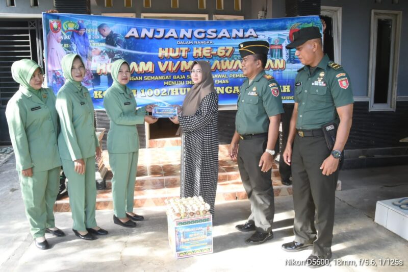 Sambut HUT Kodam VI, Kodim 1002/HST Tebar Kepedulian lewat Anjangsana