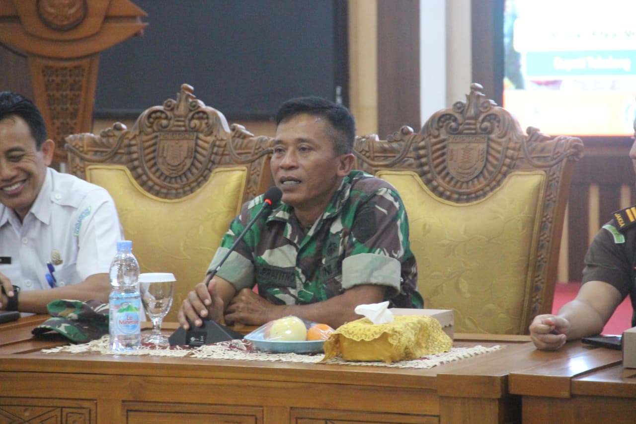 Pasiops Kodim 1008/Tabalong Hadiri Rakor Kesiapsiagaan Bencana Karhutla di Kabupaten Tabalong