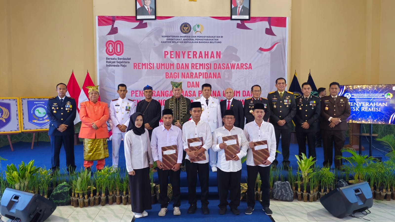 Lapas Narkotika Pangkalpinang Ikuti Penyerahan Remisi Umum dan Remisi Dasawarsa Tahun 2025