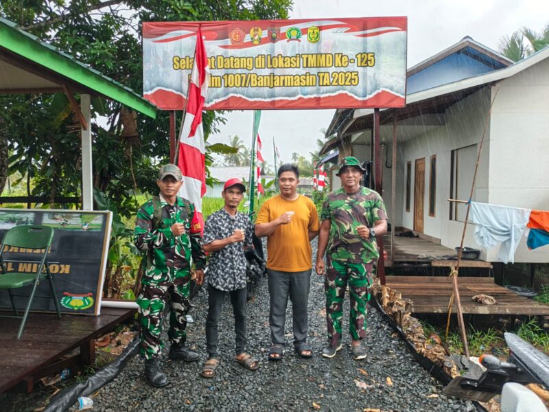 Satgas TMMD ke-125 Kodim 1007/Banjarmasin Selesaikan Pembangunan Jalan dan Jembatan di Kuin Kacil