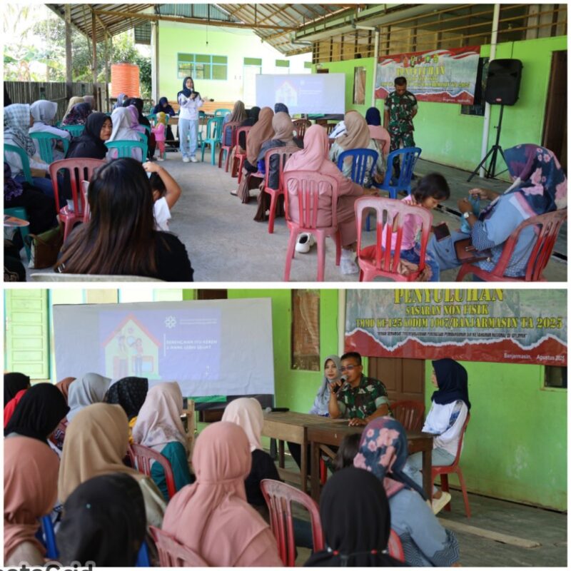 TMMD Ke-125 Kodim 1007/Banjarmasin Gelar Penyuluhan KB Kesehatan bagi Warga Mantuil