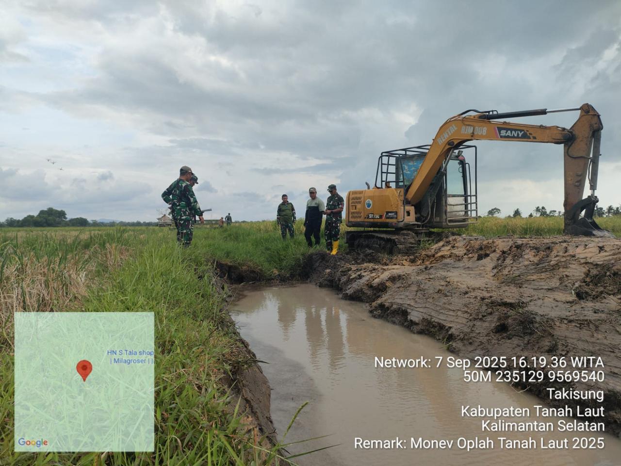 Pastikan Progres Oplah Berjalan Lancar Dandim 1009/Tanah Laut Monitoring Langsung Dilapangan