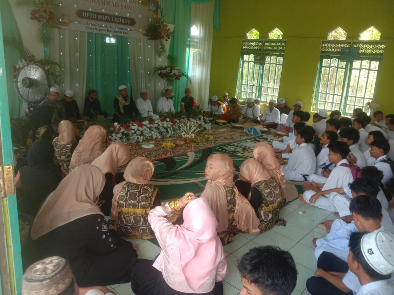 Babinsa Koramil 1009-05/Kurau Hadiri Acara Peringatan Maulid Nabi Muhammad SAW 1447 H