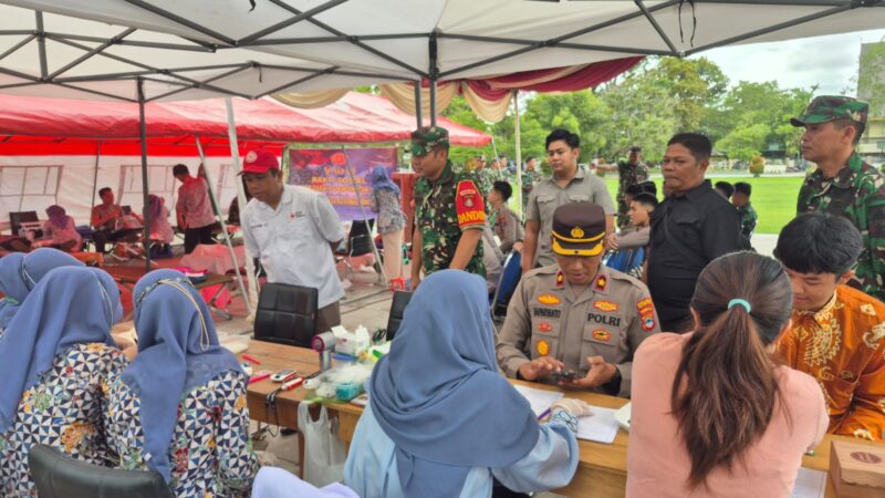 Sinergi TNI-Polri dan Masyarakat dalam Donor Darah HUT ke-80 TNI