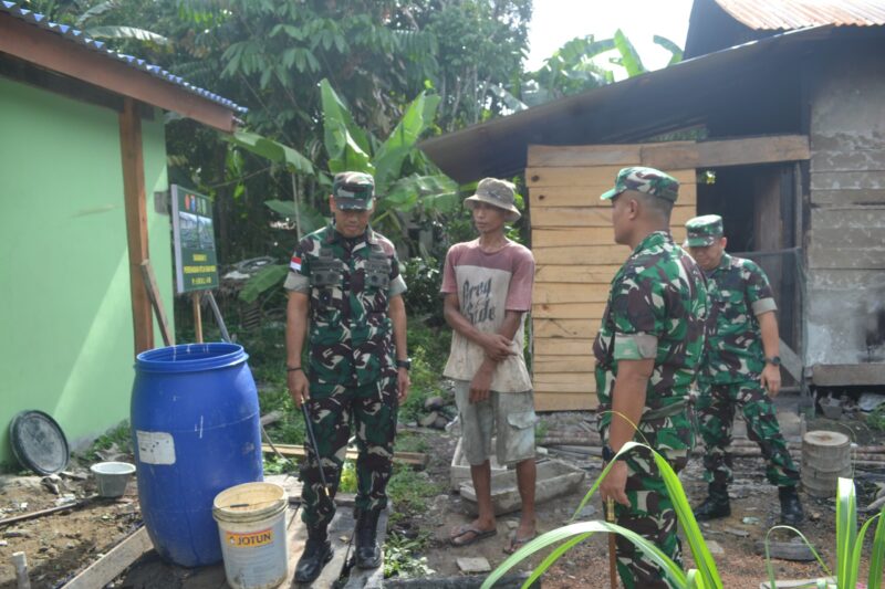 Danrem 121/Abw Tinjau RTLH Milik Pak Mintoni Hasil TMMD ke-126 Kodim 1208/Sambas