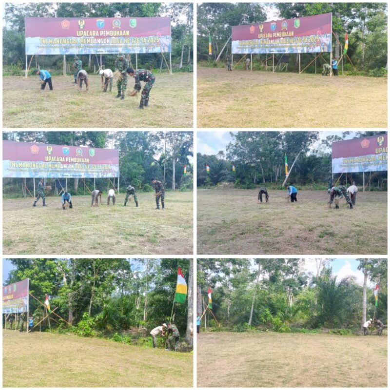 TMMD Reguler Perbatasan Ke-126 Kodim 1208/Samba Wadah Pengabdian TNI untuk Pembangunan Wilayah Pedalaman dan Perbatasan di Kalbar