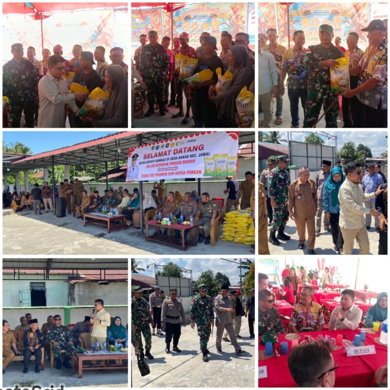Dandim 1208/Sambas Hadiri Gerakan Pangan Murah Dalam Rangka Stabilisasi Pasokan Dan Harga Pangan