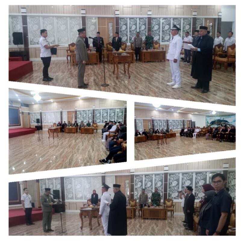 TNI, dan Pemerintah Daerah Tabalong Sinergi di Pelantikan Kepala Desa Manduin Kecamatan Muara Harus