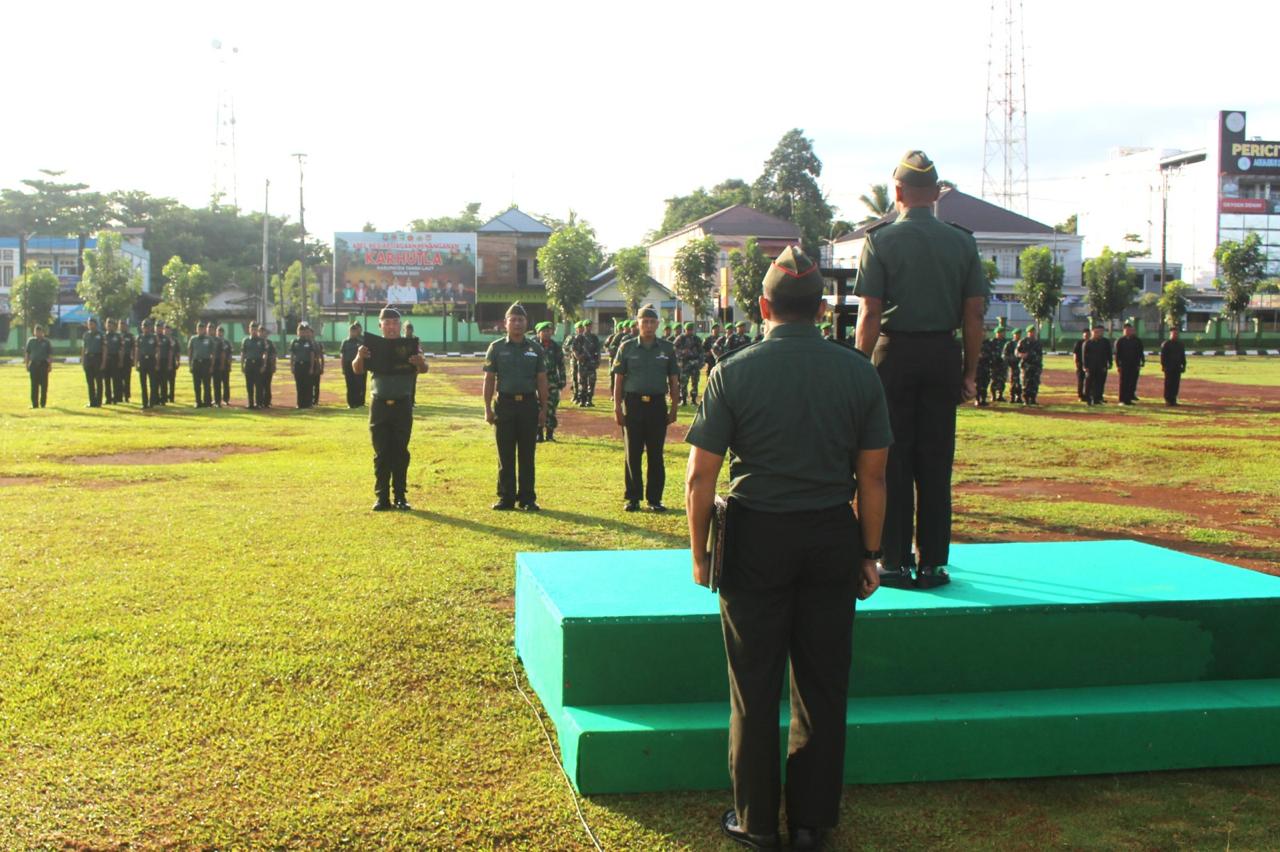 Kodim 1009/TLA Gelar Upacara, Kasdim Bacakan Amanat Kepala Staf Angkatan Darat