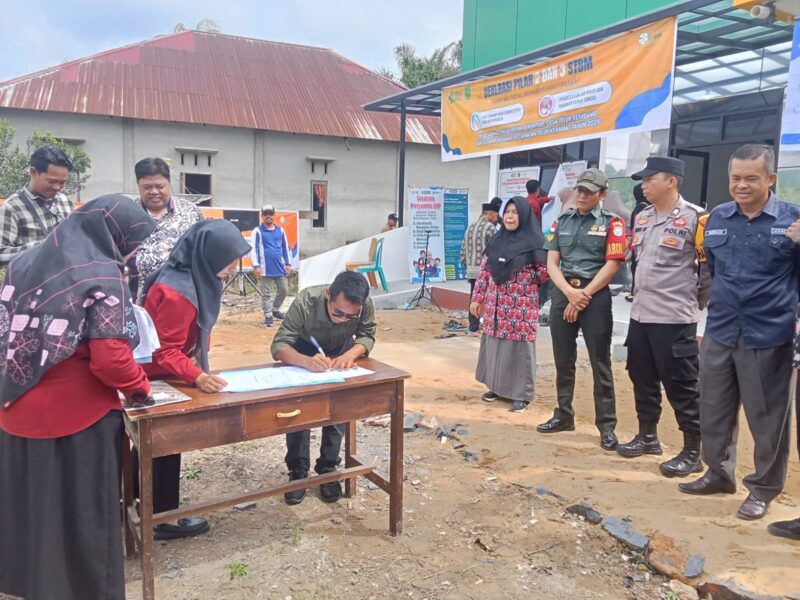 Babinsa Mekar Sekuntum Koramil 07/Teluk Keramat Hadiri Launching Pustu di Wilayah Binaan
