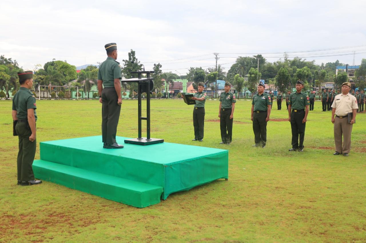 Kodim 1009/TLA Gelar Upacara, Kasdim Bacakan Amanat Kepala Staf Angkatan Darat