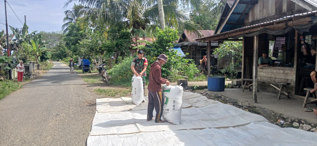 Babinsa Koramil 1002-01/BAS Hadir di Tengah Petani Desa Labuhan