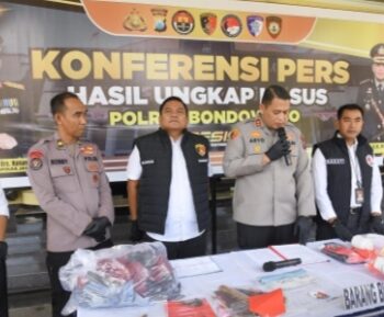 Polres Bondowoso Ungkap Curanmor Amankan 3 Tersangka dan 11 Unit Motor