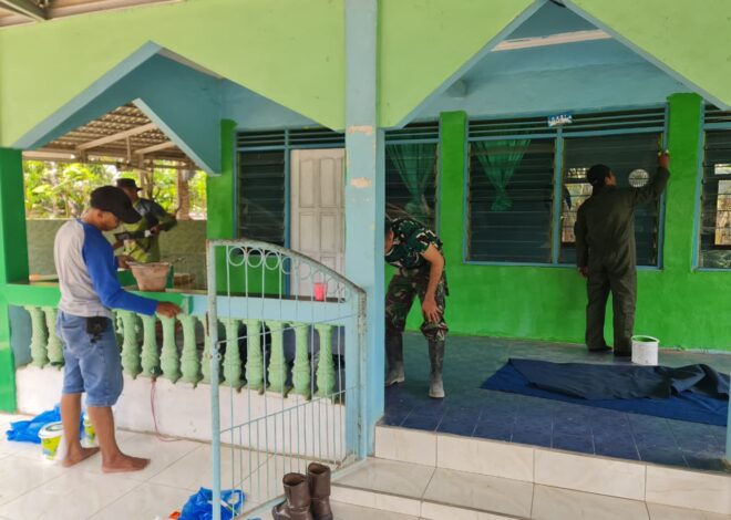 Sinergi TNI dan Masyarakat, Langgar Nurul Iman Desa Barimbun Rampung Direhab